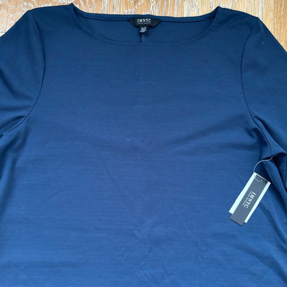 Isaac Mizrahi Blue Long Sleeve Dress - Picture 4 of 9